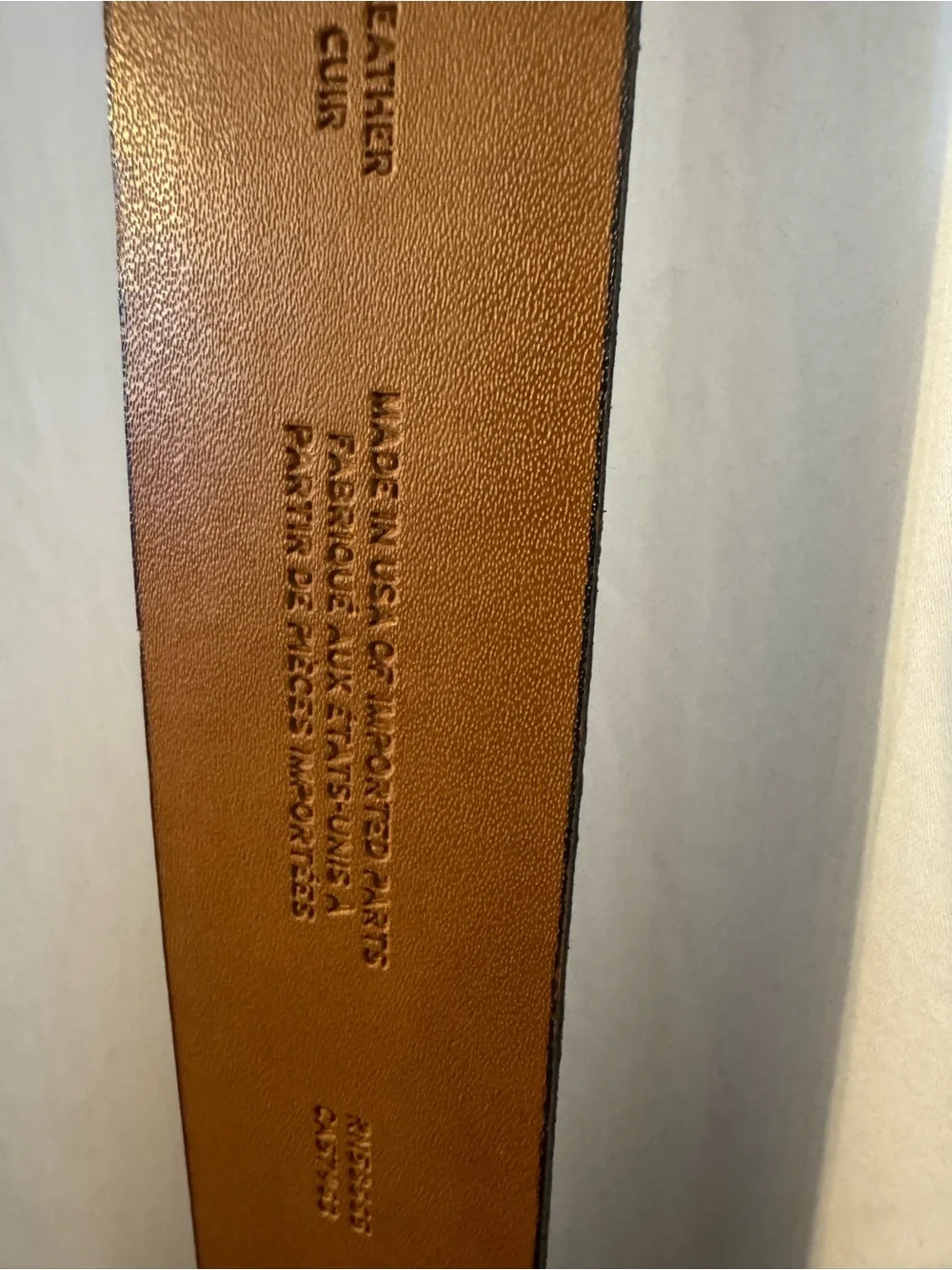 Nordstrom Men's Shop Black Leather Belt with Silver Buckle Size 44 waist